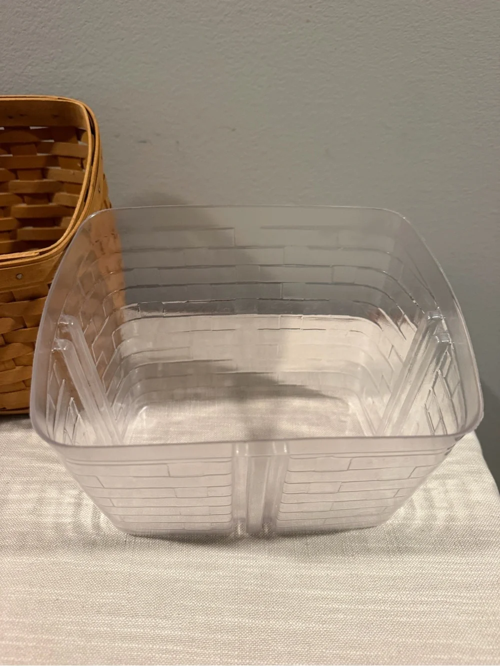 Longaberger slanted basket